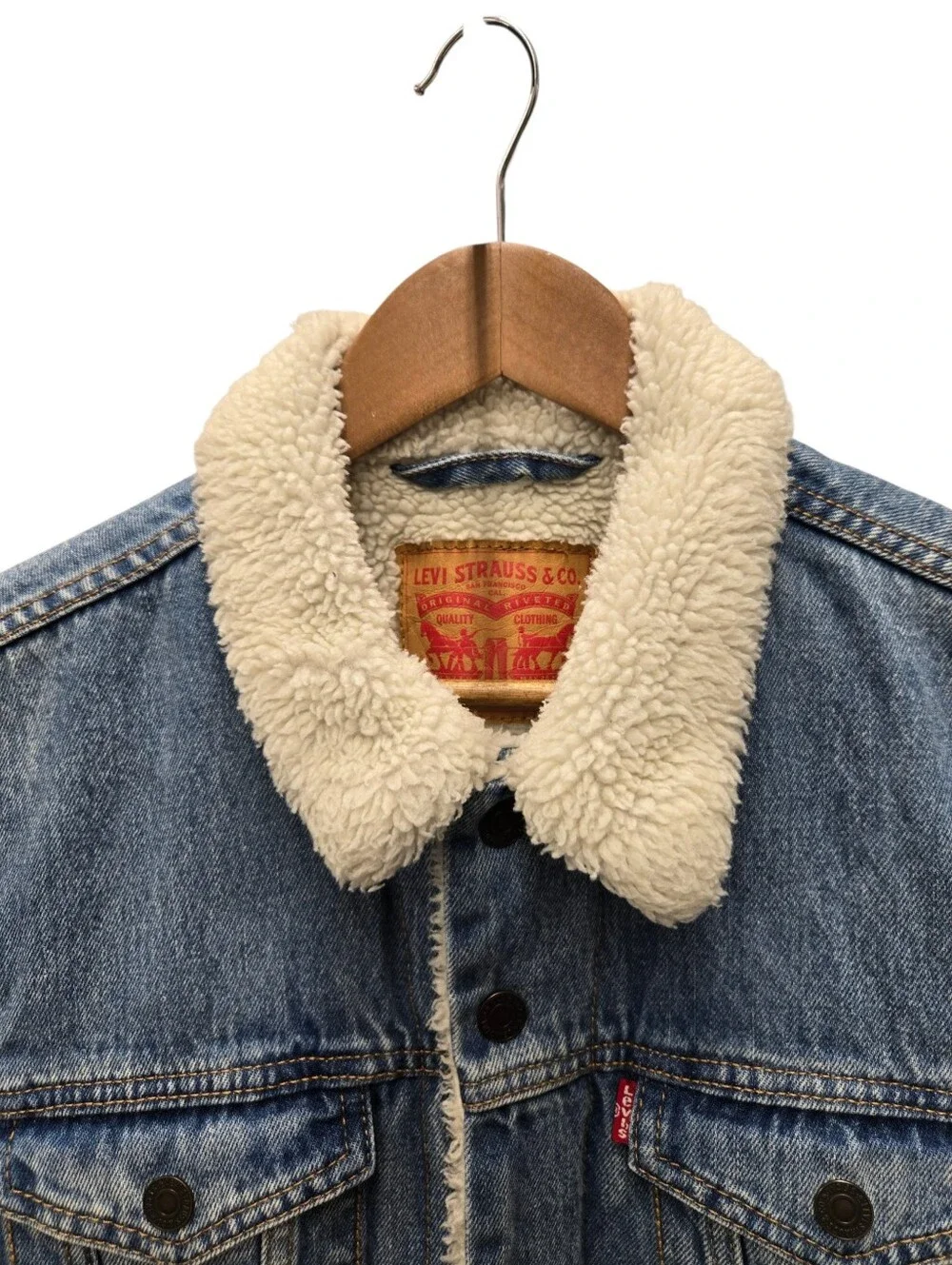 Levi's Denim Sherpa Trucker Vest